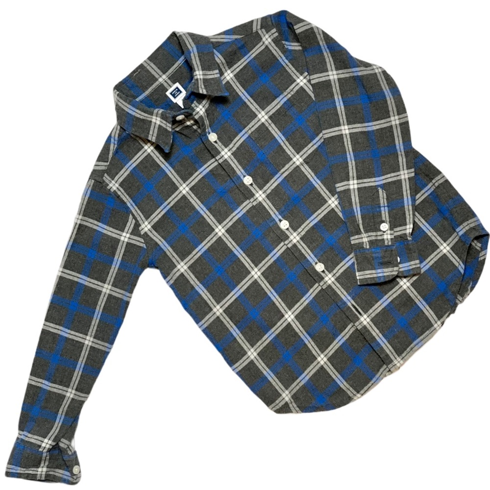 Janie and Jack Boys Charcoal Button Shirt Sz 4